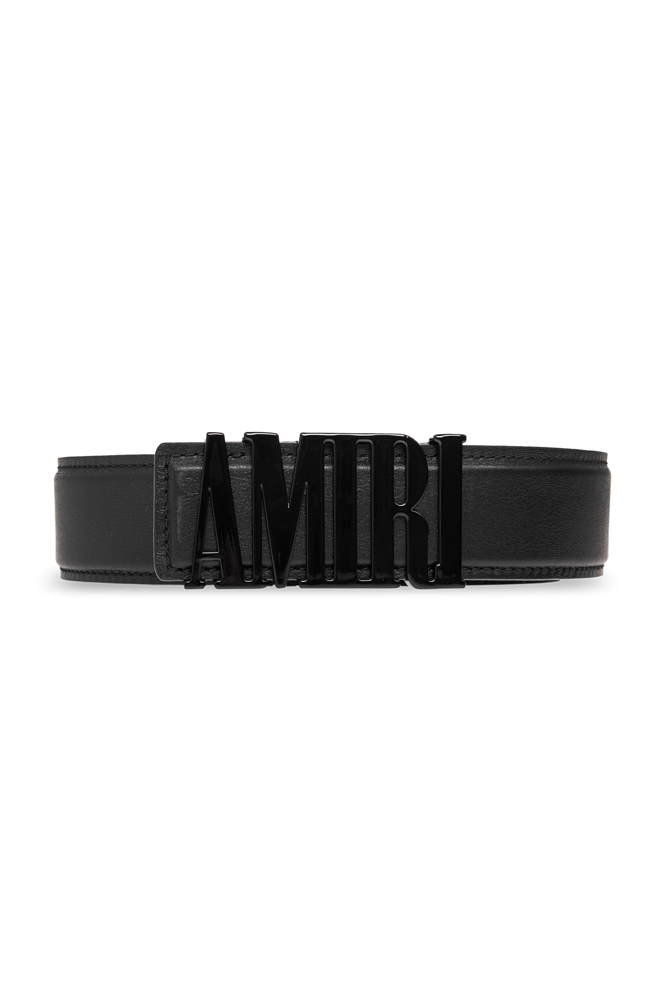 Amiri Leather belt with logo