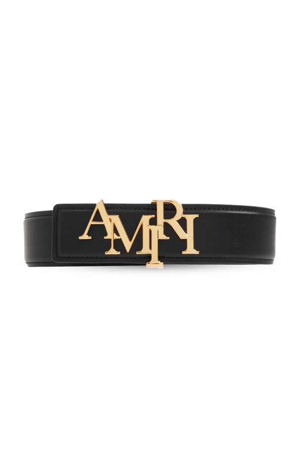 Leather belt with logo od Amiri