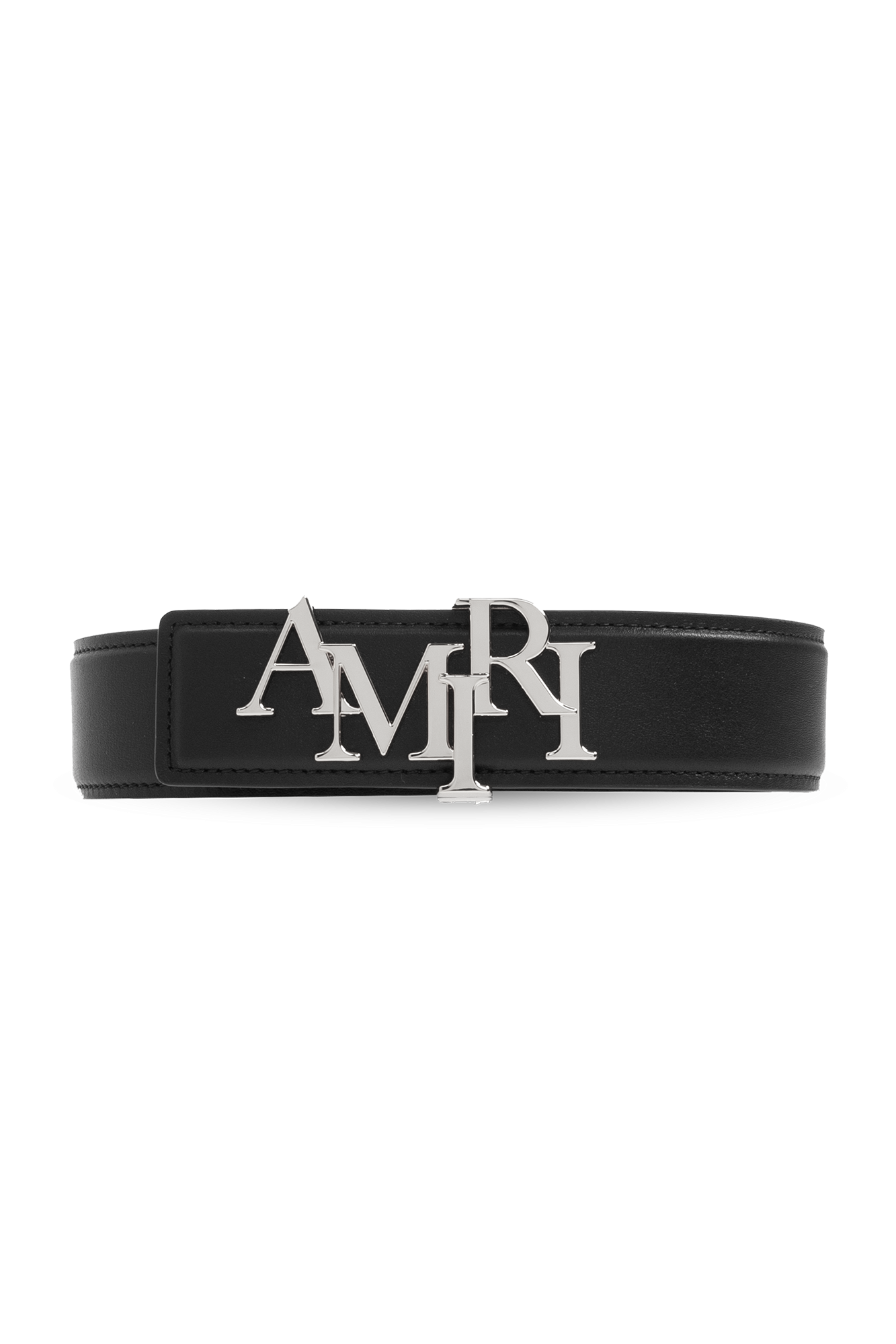 Amiri Leather belt with logo