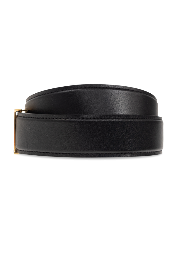 Amiri Leather belt with logo