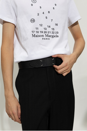Leather belt with logo od Maison Margiela