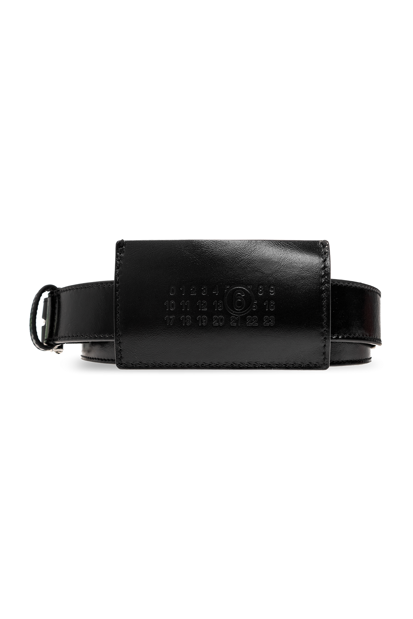 MM6 Maison Margiela Leather belt with card holder | Women's Accessories ...