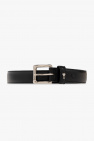Ami Alexandre Mattiussi BLACK Leather belt with logo