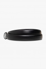 Ami Alexandre Mattiussi BLACK Leather belt with logo