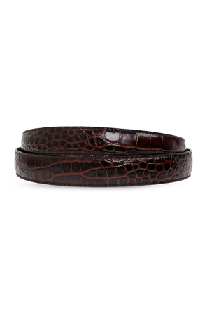 Ami Alexandre Mattiussi Leather belt with logo
