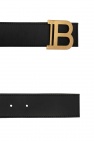 Balmain Leather belt with logo