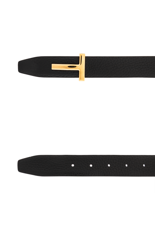 Tom Ford Cinturón de cuero con logo