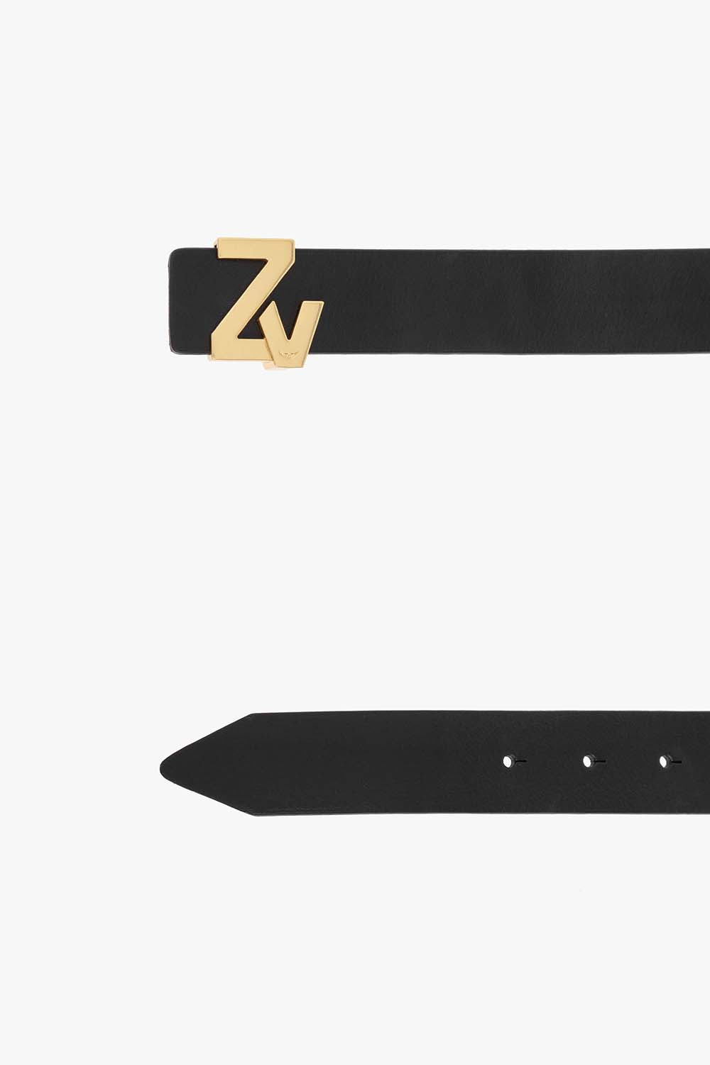 Zadig & Voltaire Leather belt with logo