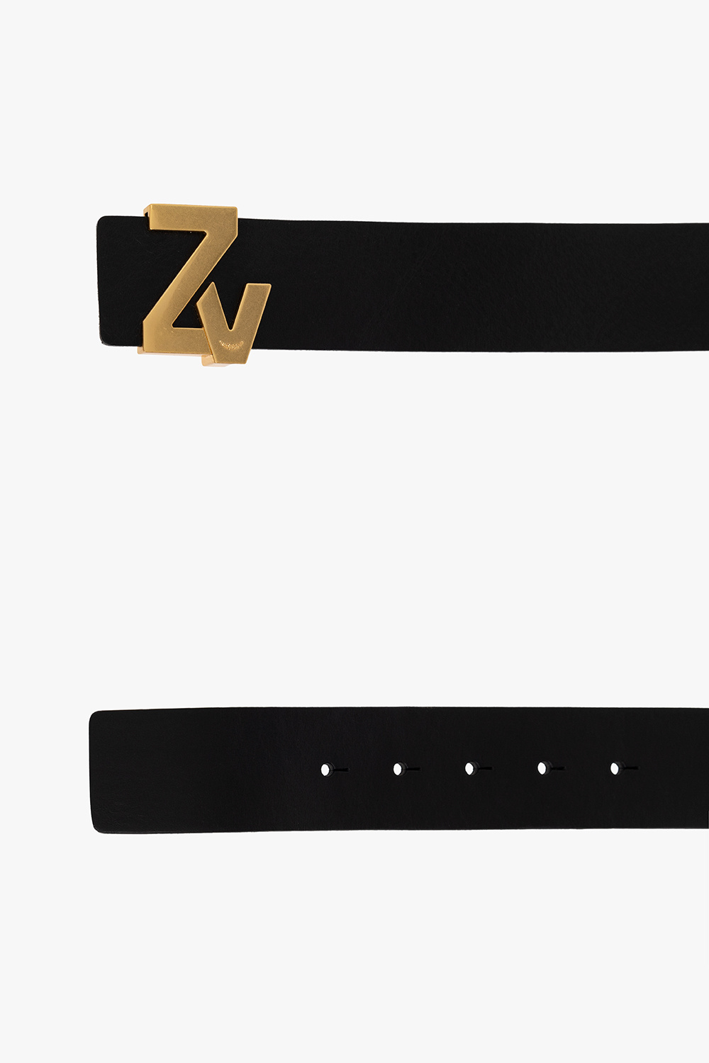 Zadig & Voltaire Leather belt with logo