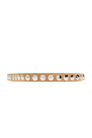 Suede belt with studs
