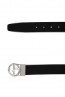 Giorgio armani Slides Leather belt with logo