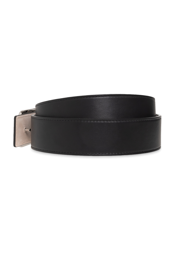 balmain blue ‘B-Belt’ leather belt