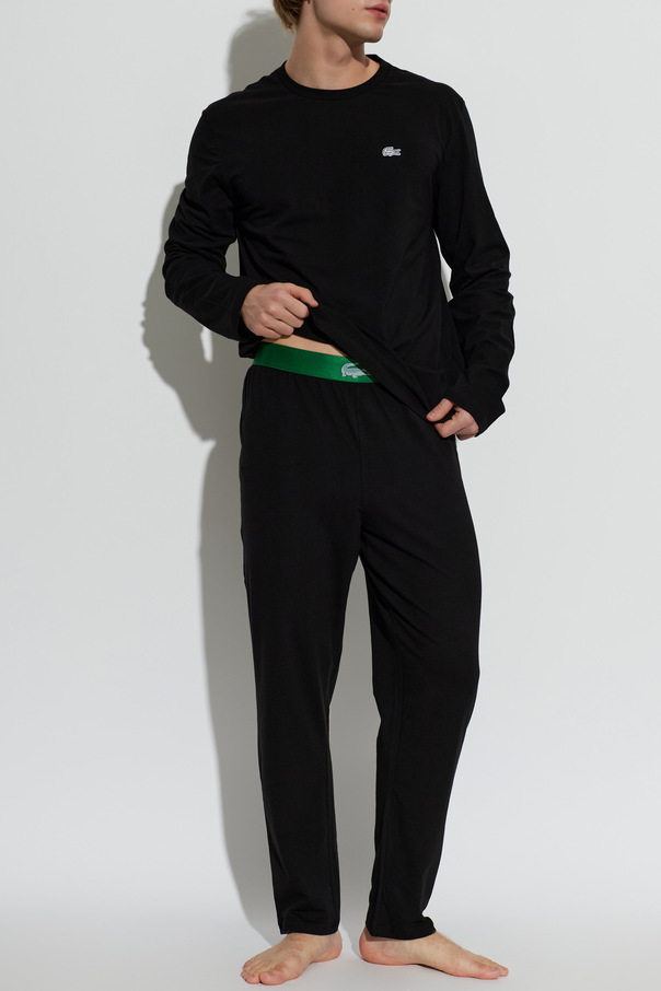Lacoste Men’s Two-Piece Black Pyjama Set by Lacoste