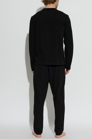 Lacoste Men’s Two-Piece Black Pyjama Set by Lacoste