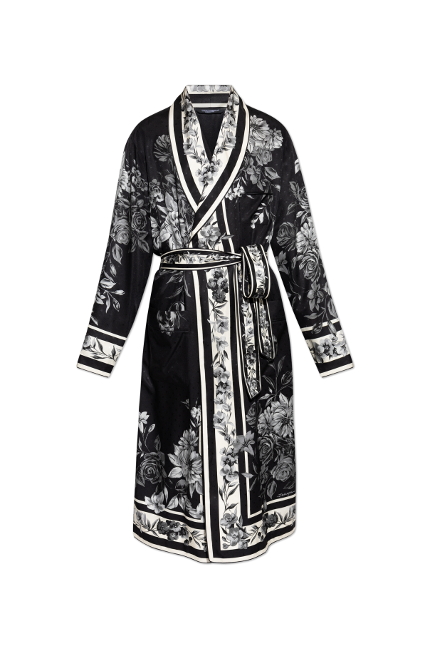 Silk robe with floral motif od Dolce & Gabbana