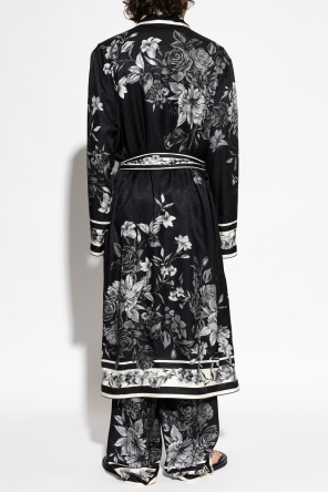 Dolce & Gabbana Bata de seda con motivo floral