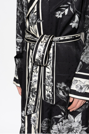Dolce & Gabbana Bata de seda con motivo floral