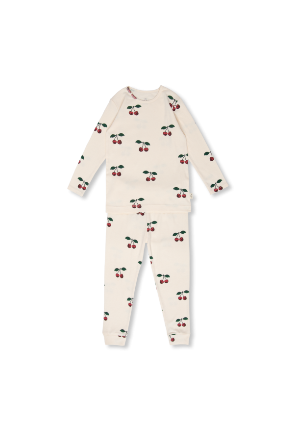 Konges Sløjd Two-piece pyjama with cherry motif