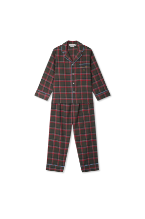 Pijama de dos piezas con estampado de cuadros