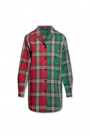 Obey jack plaid check shirt in pink