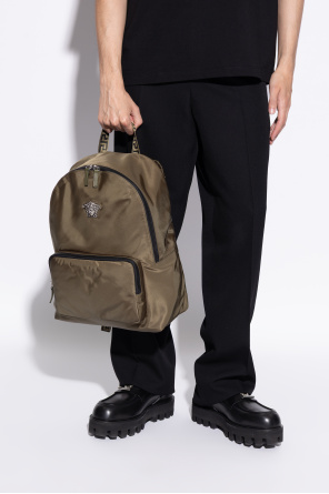 Backpack with an application in the shape of medusa's head od Versace