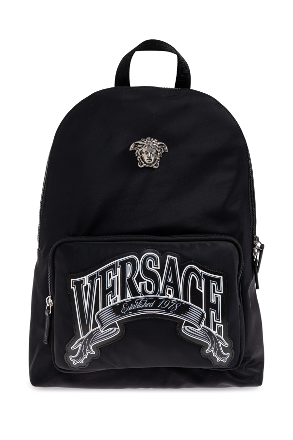 Backpack with an application in the shape of Medusa's head od Versace