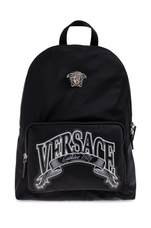 Backpack with an applique in the shape of medusa's head od Versace