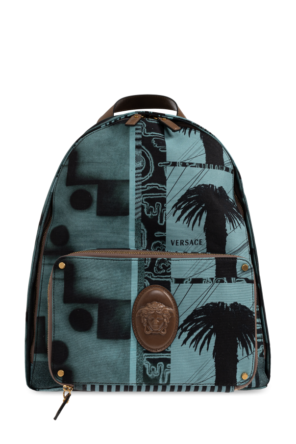 Backpack `Lou` with `Sunset Palms` print od Versace