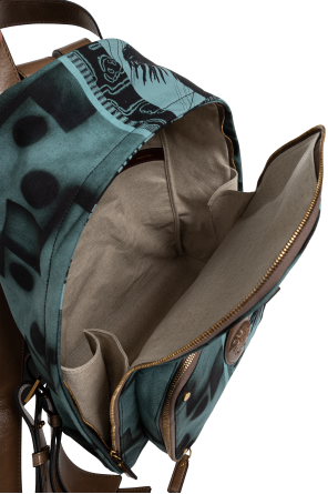 Versace Backpack `Lou` with `Sunset Palms` print