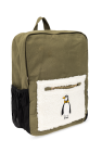 Mini Rodini GREEN Backpack with penguin motif