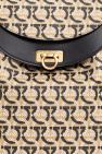 FERRAGAMO beige Backpack with Gancini motif