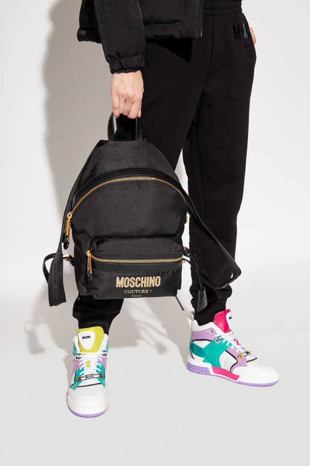 Moschino Chanel Shearling Top Handle Flap Bag