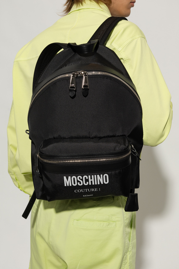 Moschino backpack monogram-pattern with logo