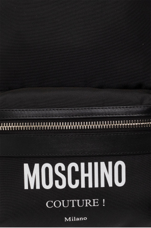 Moschino Backpack leather with logo