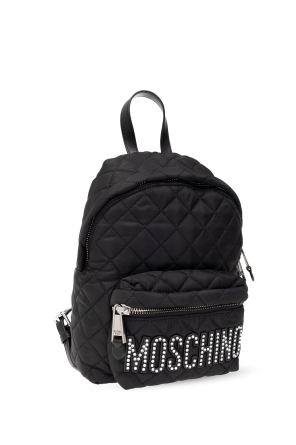 Moschino panelled logo print tote bag Rosa