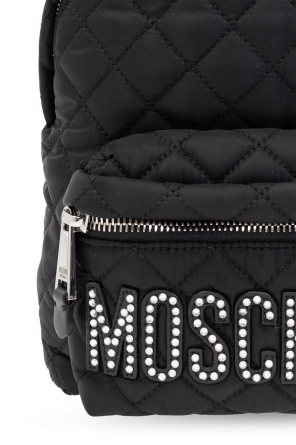 Moschino panelled logo print tote bag Rosa