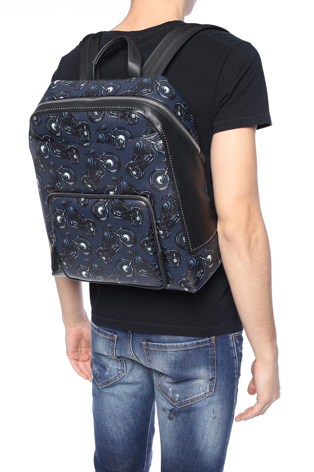 Blue Backpack with logo MCM - Vitkac TW