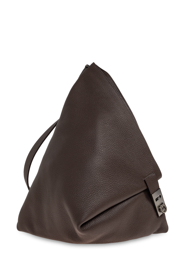 Leather one-shoulder backpack od FERRAGAMO