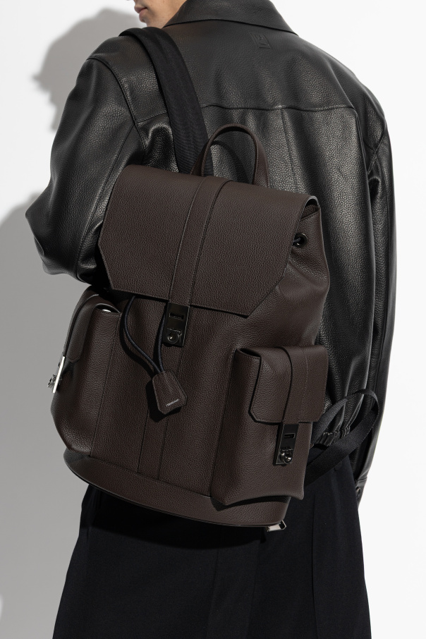 FERRAGAMO Skórzany plecak