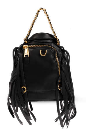 Moschino Leather backpack with fringes