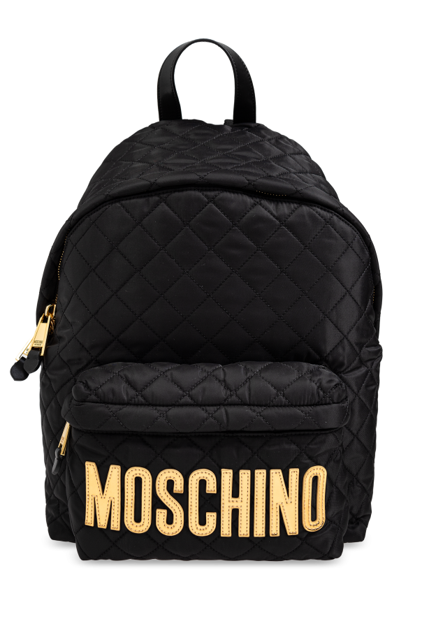 Moschino Quilted Backpack with Logo