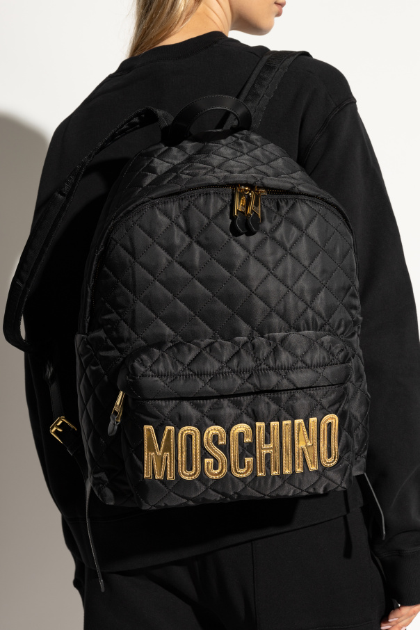 Moschino Quilted Backpack with Logo