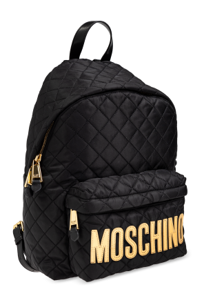 Moschino Quilted Backpack with Logo