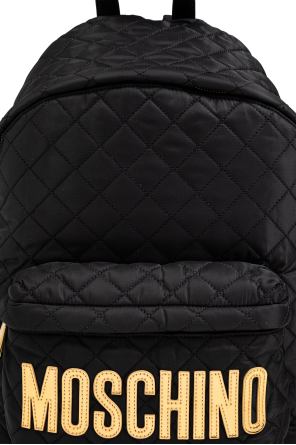 Moschino Quilted Backpack with Logo