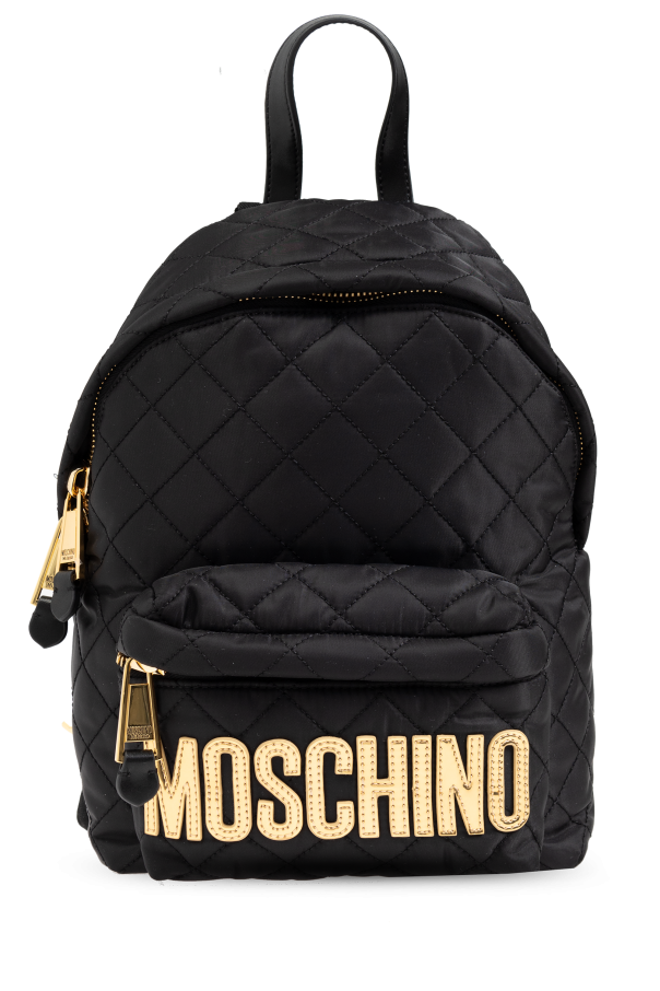 Moschino Quilted backpack with logo