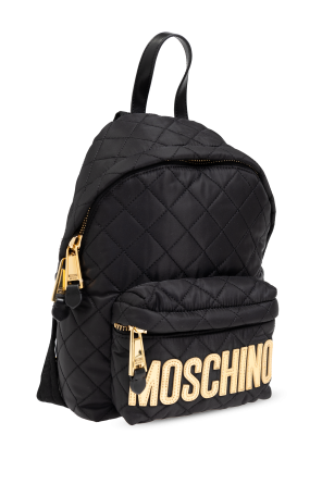 Moschino Quilted backpack with logo