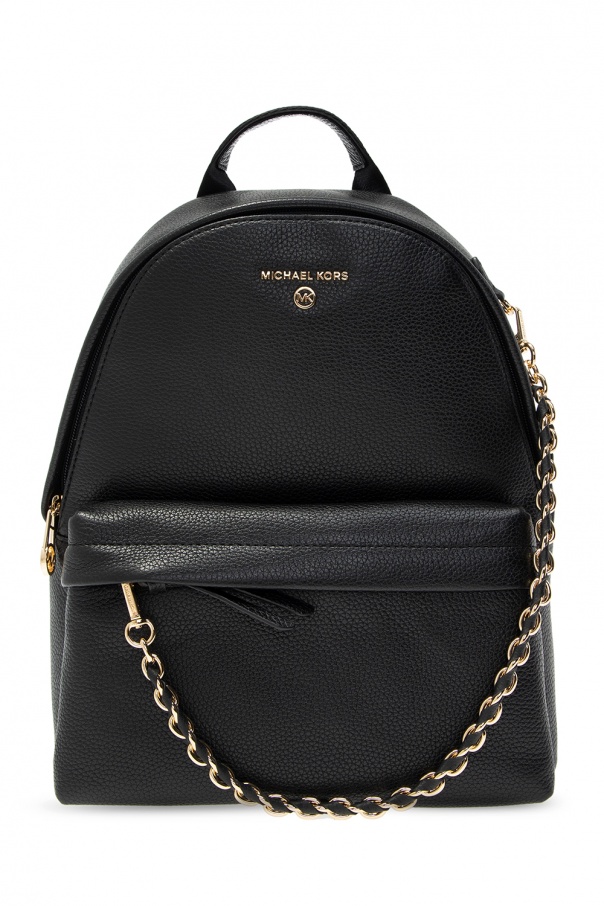 Leather backpack with logo od Michael Michael Kors