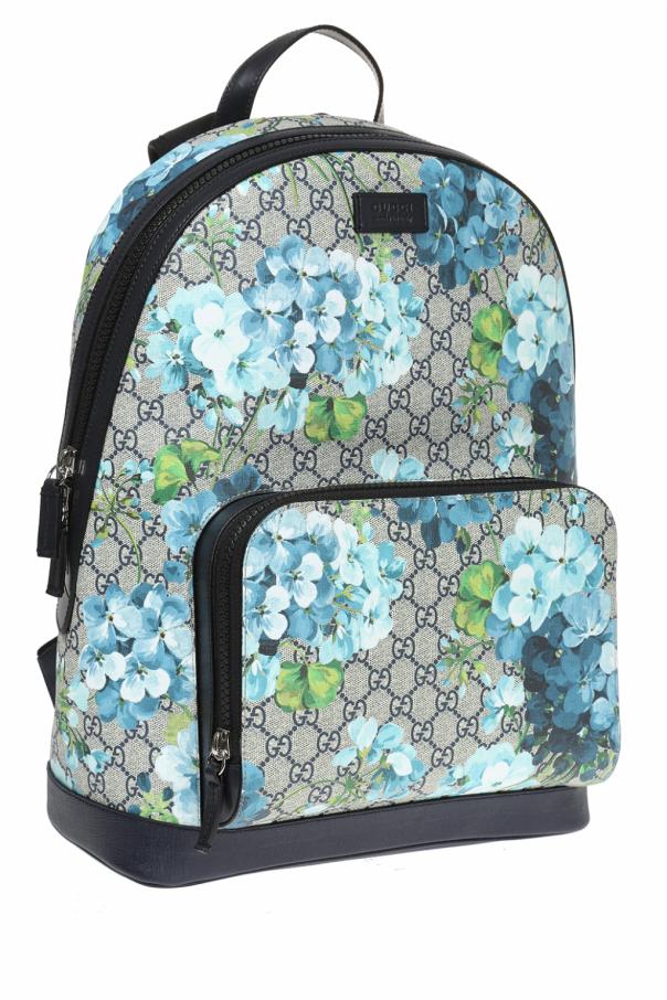 gucci backpack with blue flowers, OFF 