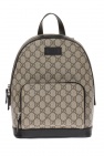 Gucci BROWN 'GG Supreme' canvas backpack