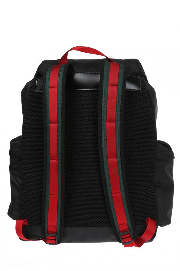 gucci backpack red green straps